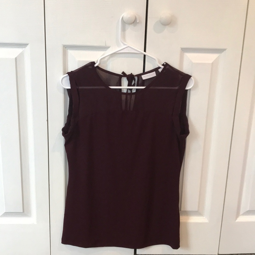 Maroon New York & Co Dressy Top